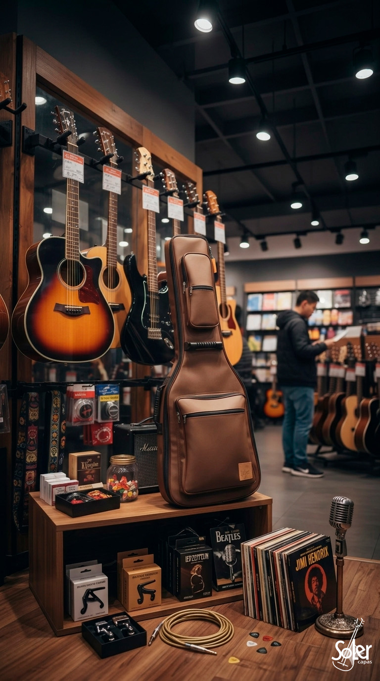 Bag guitarra Soler Capas em loja de instrumentos