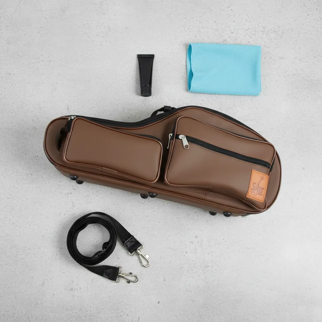 Bag saxofone alto marrom Soler Capas linha marrom premium