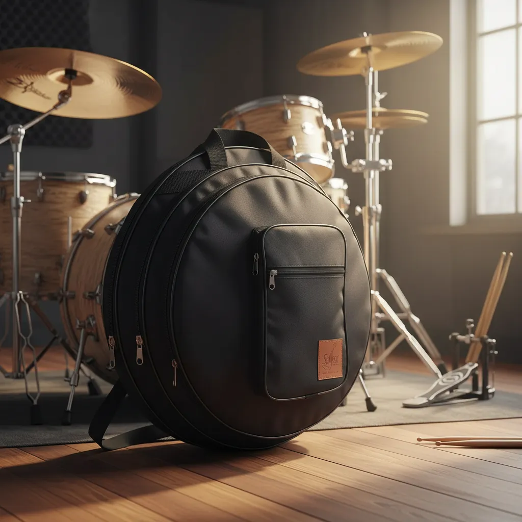 Bag baterias Soler Capas — caixa, pratos, ferragens, baquetas